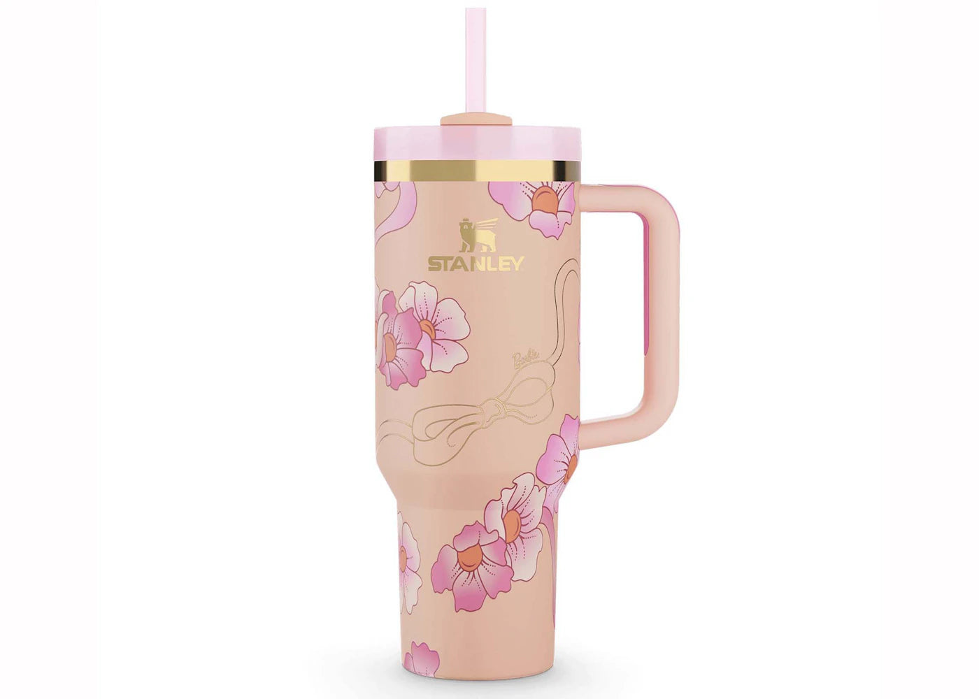 Stanley x Barbie Legends Flowstate Quencher 40oz Tumbler 80s Peaches 'N Cream