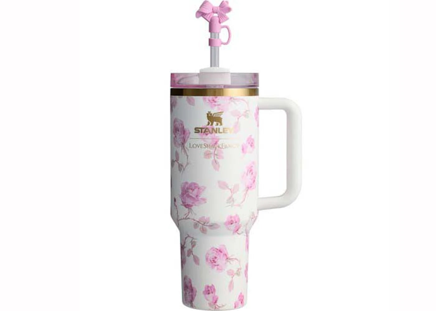 Stanley x LoveShackFancy Flowstate Quencher 40oz Tumbler RibbonRosa