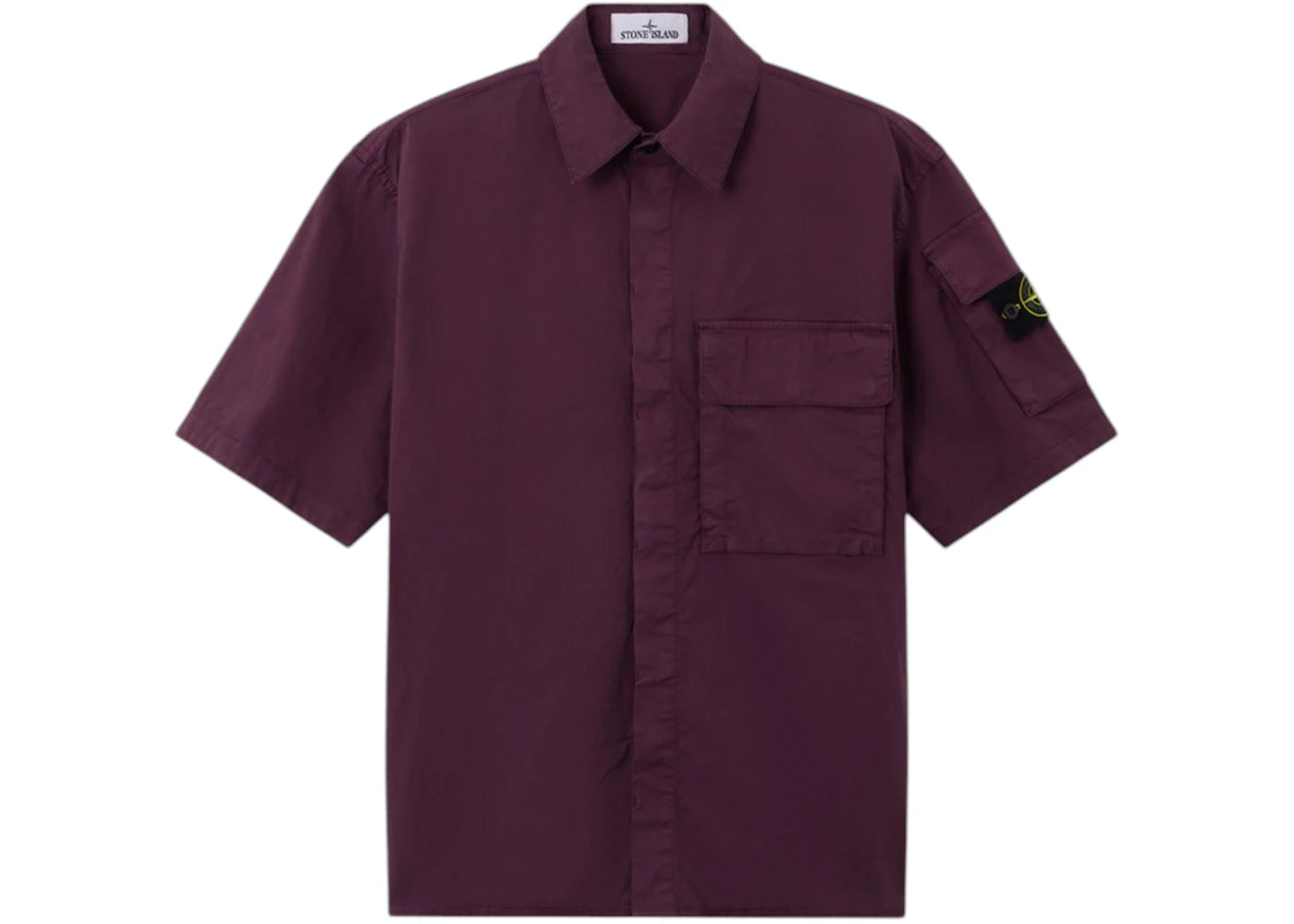 Stone Island 1100007 Supima Cotton Twill Stretch-TC Shirt Amaranth