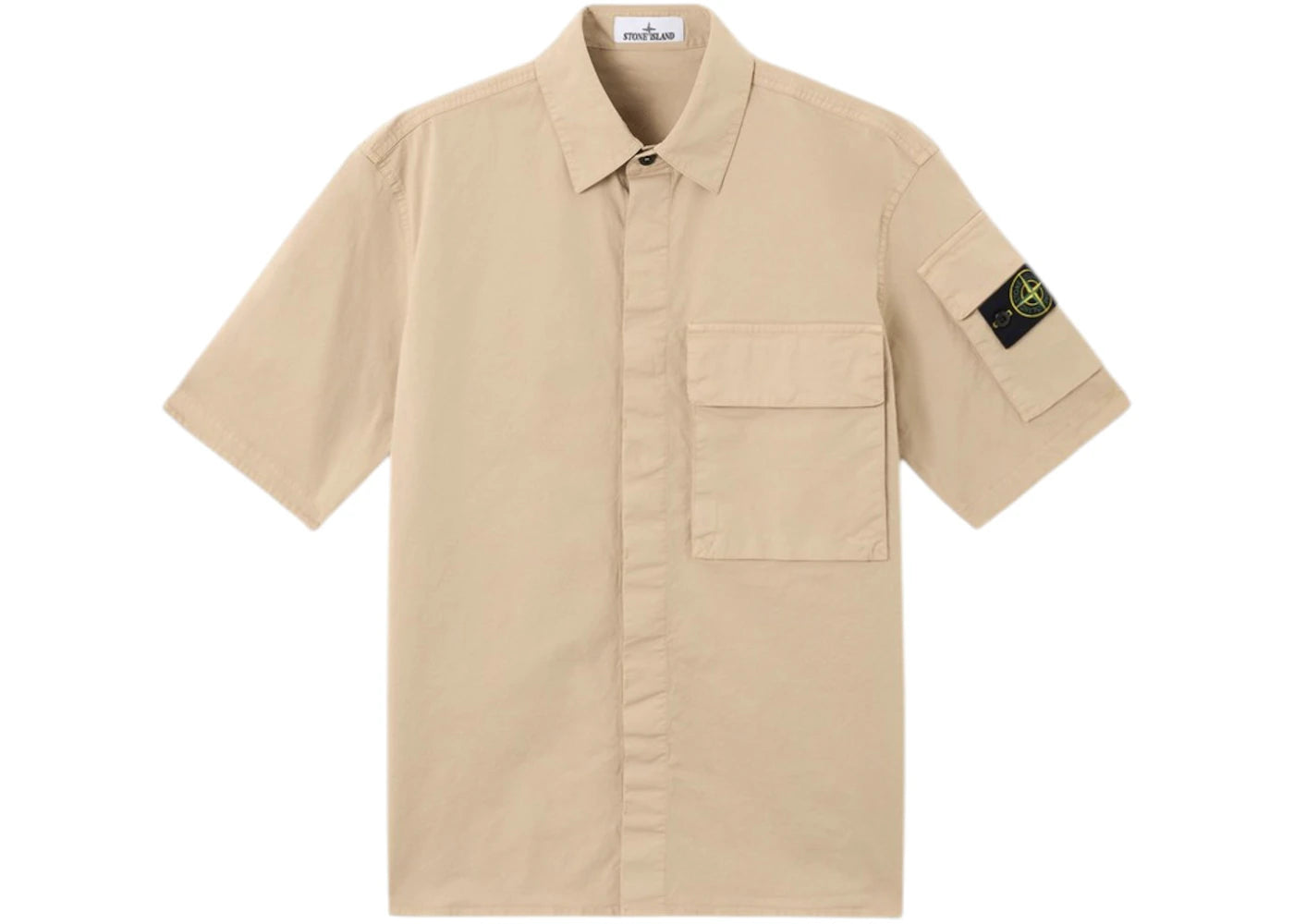 Stone Island 1100007 Supima Cotton Twill Stretch-TC Shirt Desert