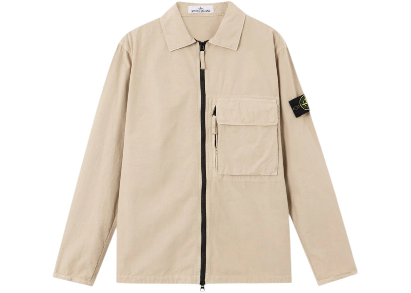 Stone Island 1200004 Canvas Weave Cotton Organic Cotton Shirt Desert