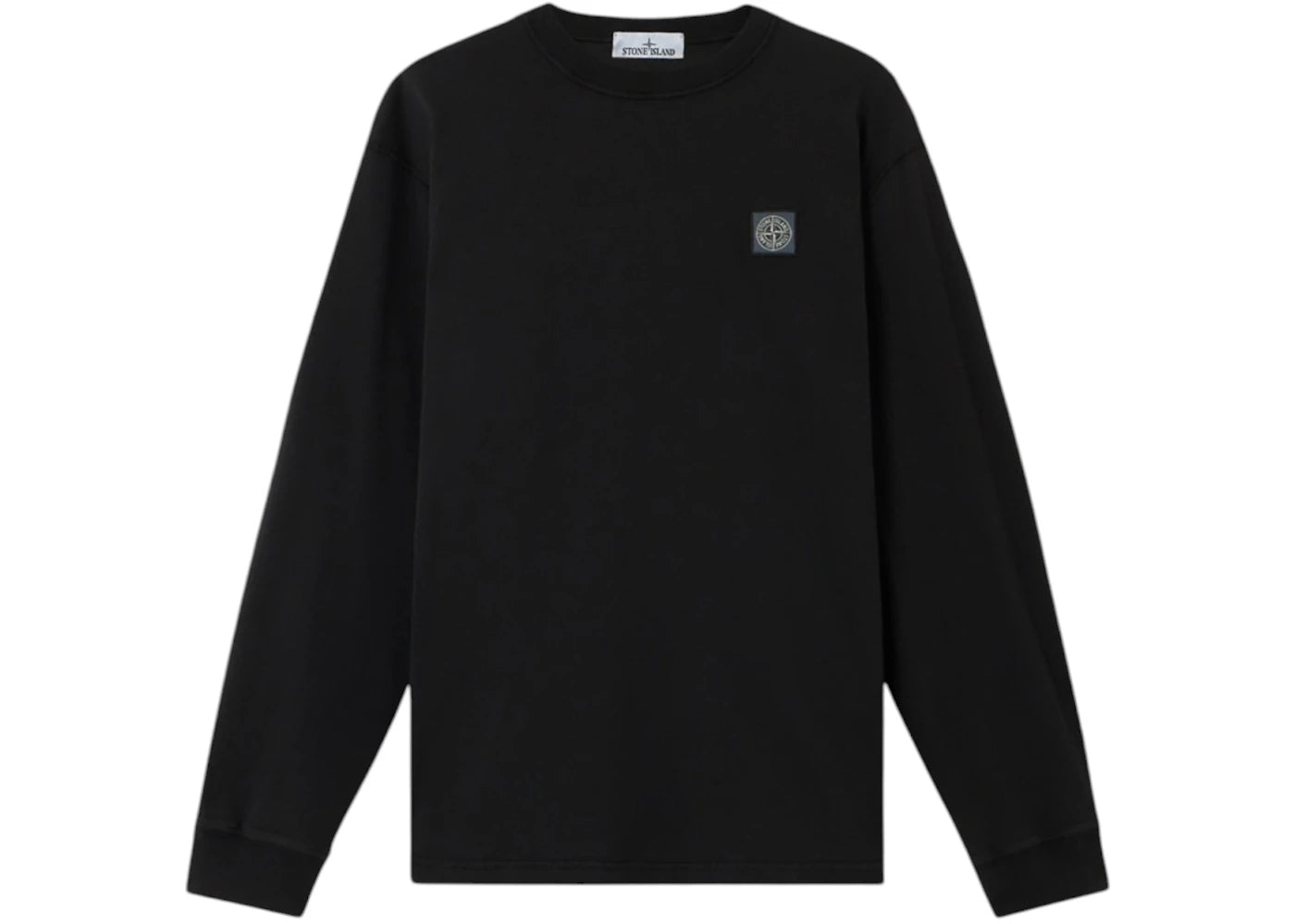 Stone Island 2100030 Organic Cotton Jersey Fissato Effect T-Shirt Black