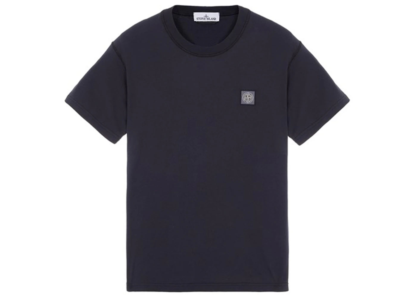 Stone Island 23757 Organic Cotton Fissato Effect T-shirt Navy Blue