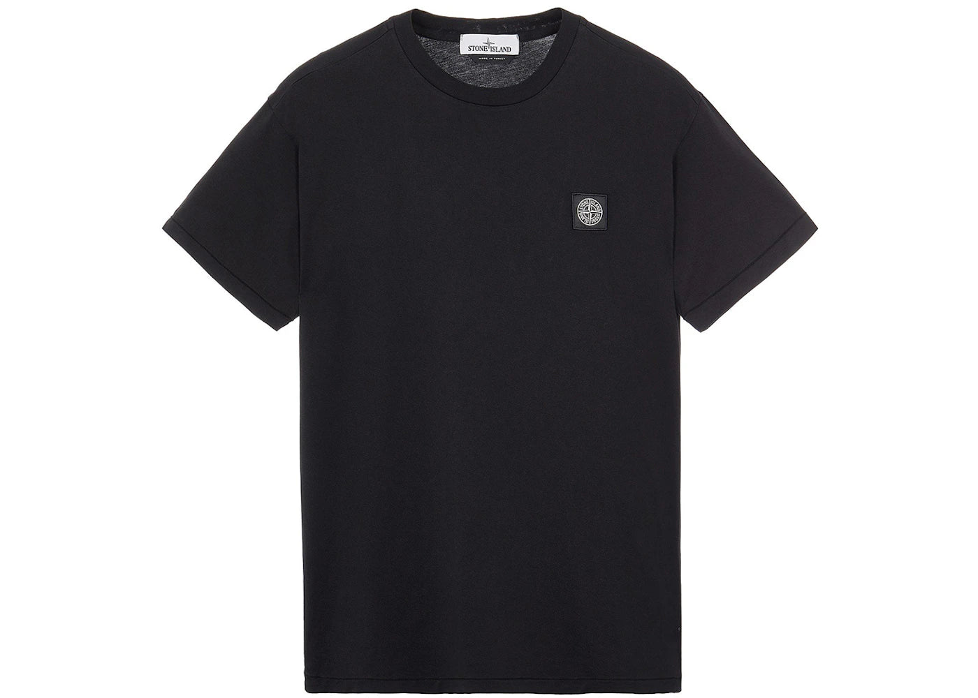 Stone Island 24113 60/2 Cotton Slim fit Logo Applique T-Shirt Black