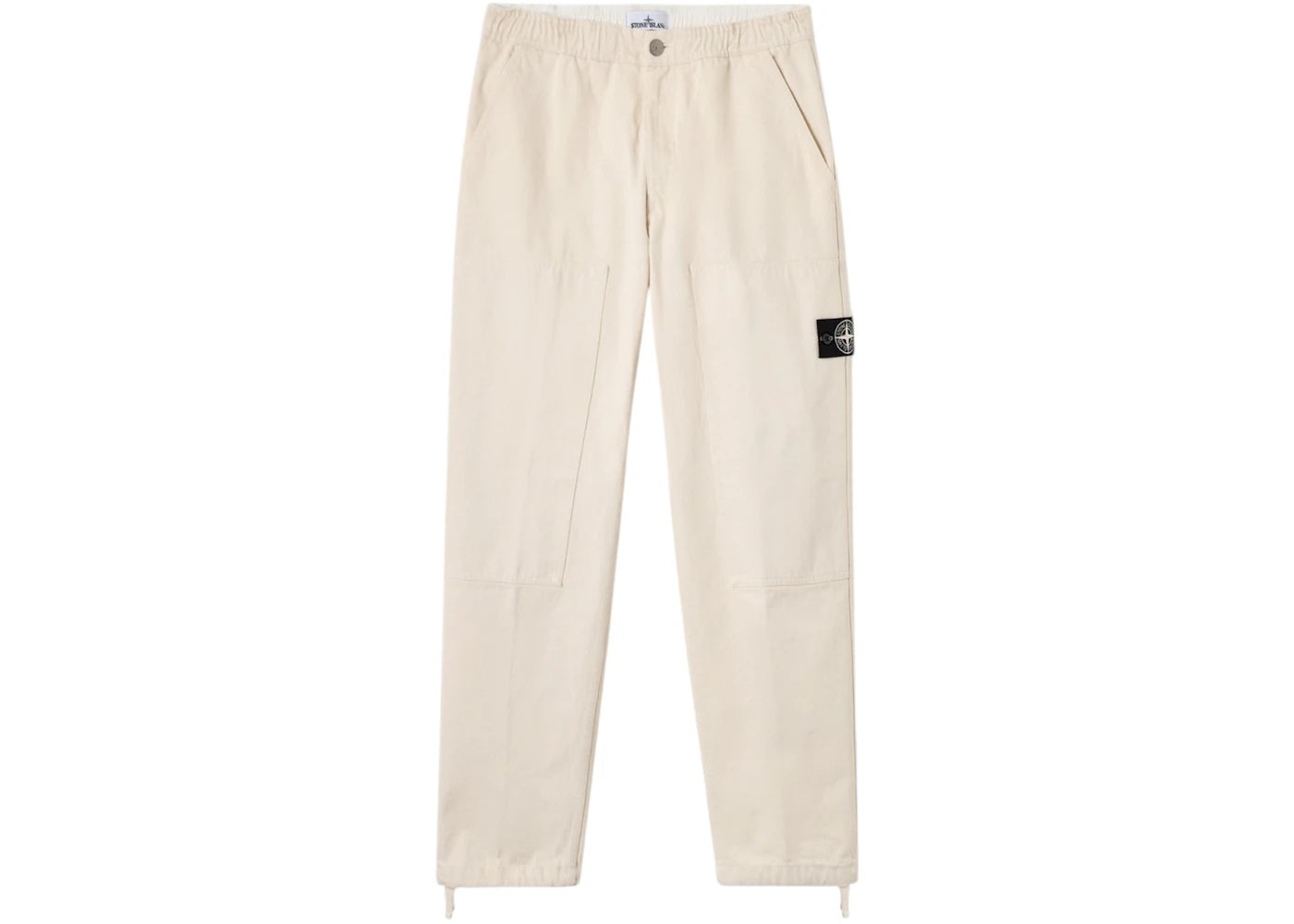 Stone Island 3100001 Natural Cotton Gabardine Raw Beauty Pant Ivory