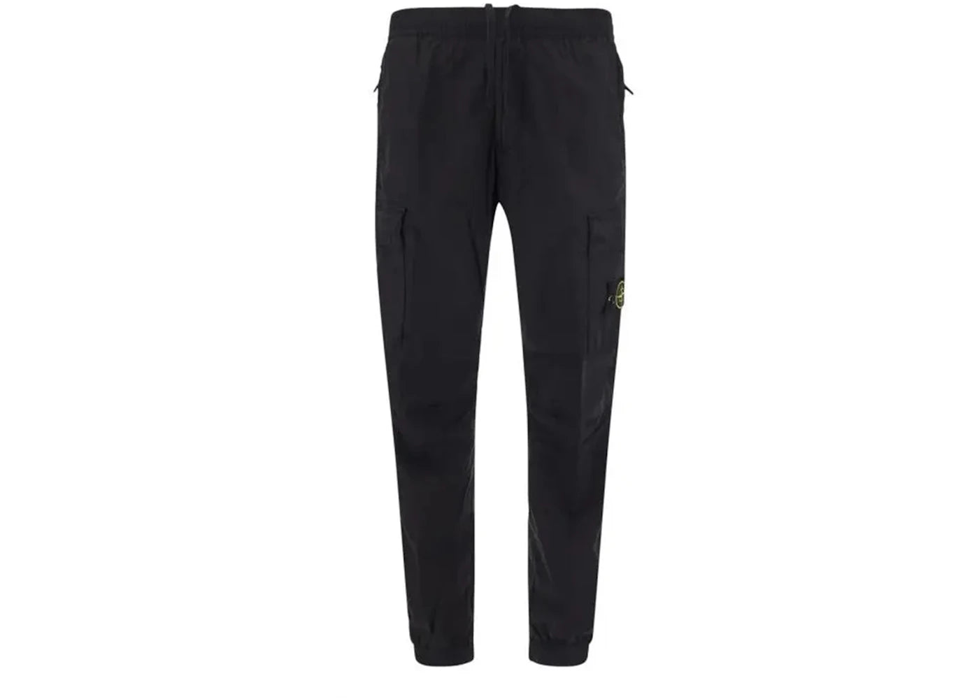 Stone Island 31303 Stretch Cotton Tela 'Paracadute' Garment Dyed Cargo Pants Black