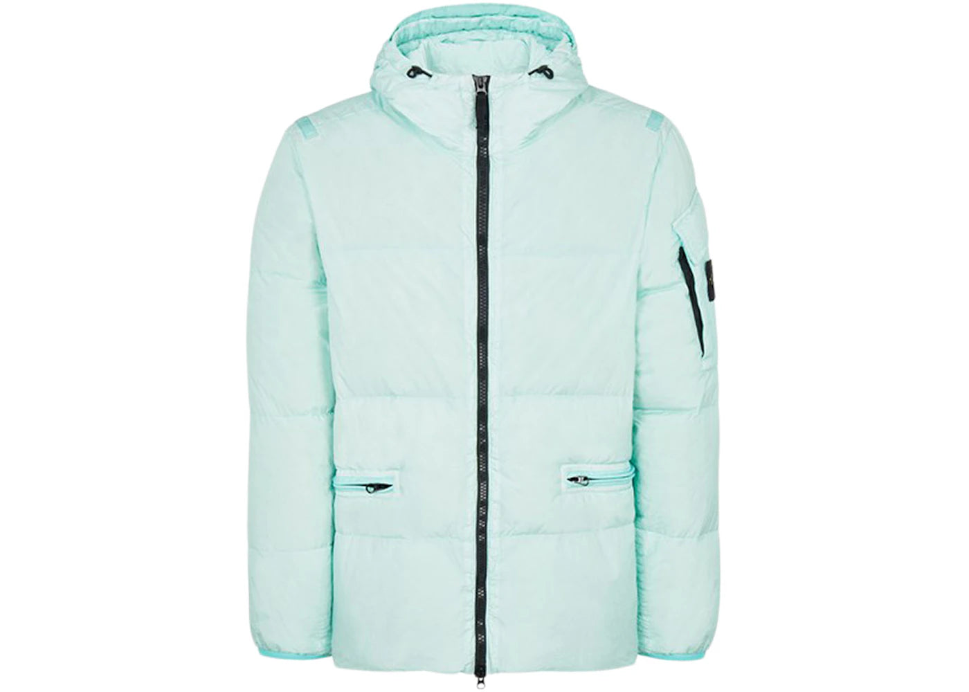 Stone Island 40223 Garment Dyed Crinkle Reps R-NY Down Jacket Aqua