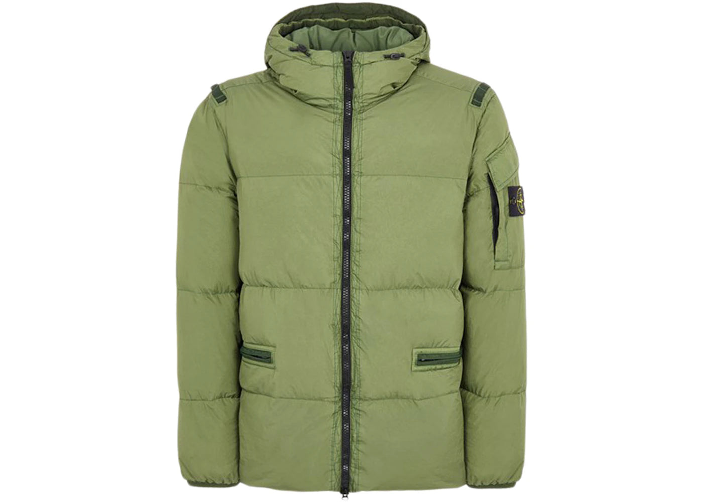 Stone Island 40223 Garment Dyed Crinkle Reps R-NY Down Jacket Olive Green