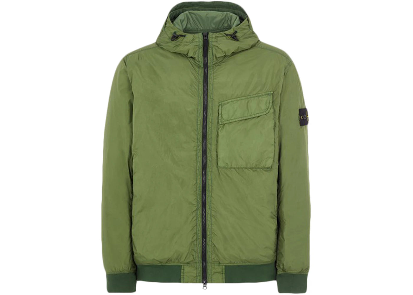 Stone Island 40723 Garment Dyed Crinkle Reps R-NY With Primaloft-TC Jacket Olive Green