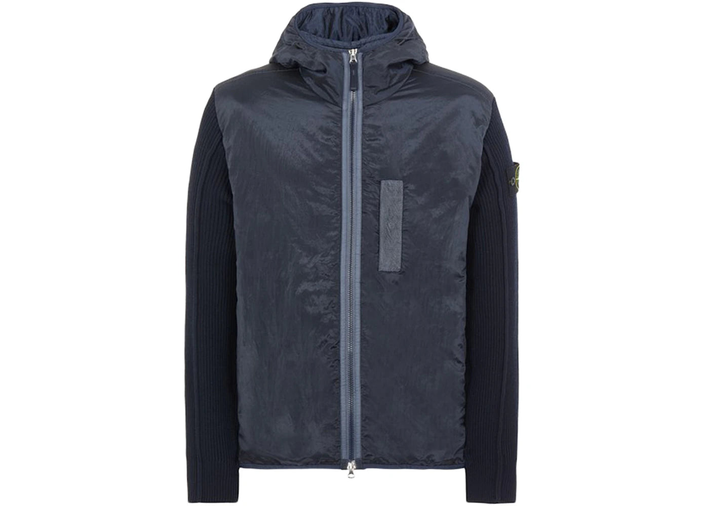 Stone Island 42730 Nylon Metal In ECONYL Regnerated Nylon + Primaloft-TC And Knit Jacket Blue