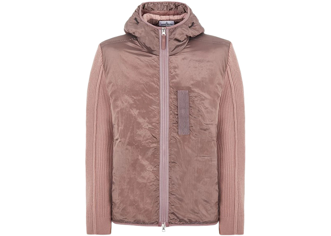 Stone Island 42730 Nylon Metal In ECONYL Regnerated Nylon + Primaloft-TC And Knit Jacket Pink Quartz