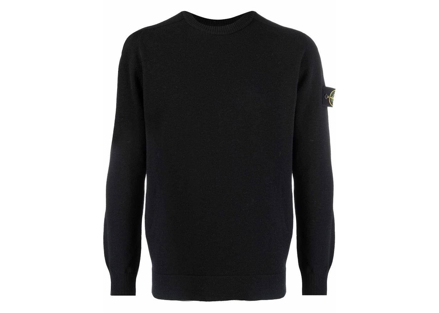 Stone Island 508A1 Stretch Wool Sweatshirt Black