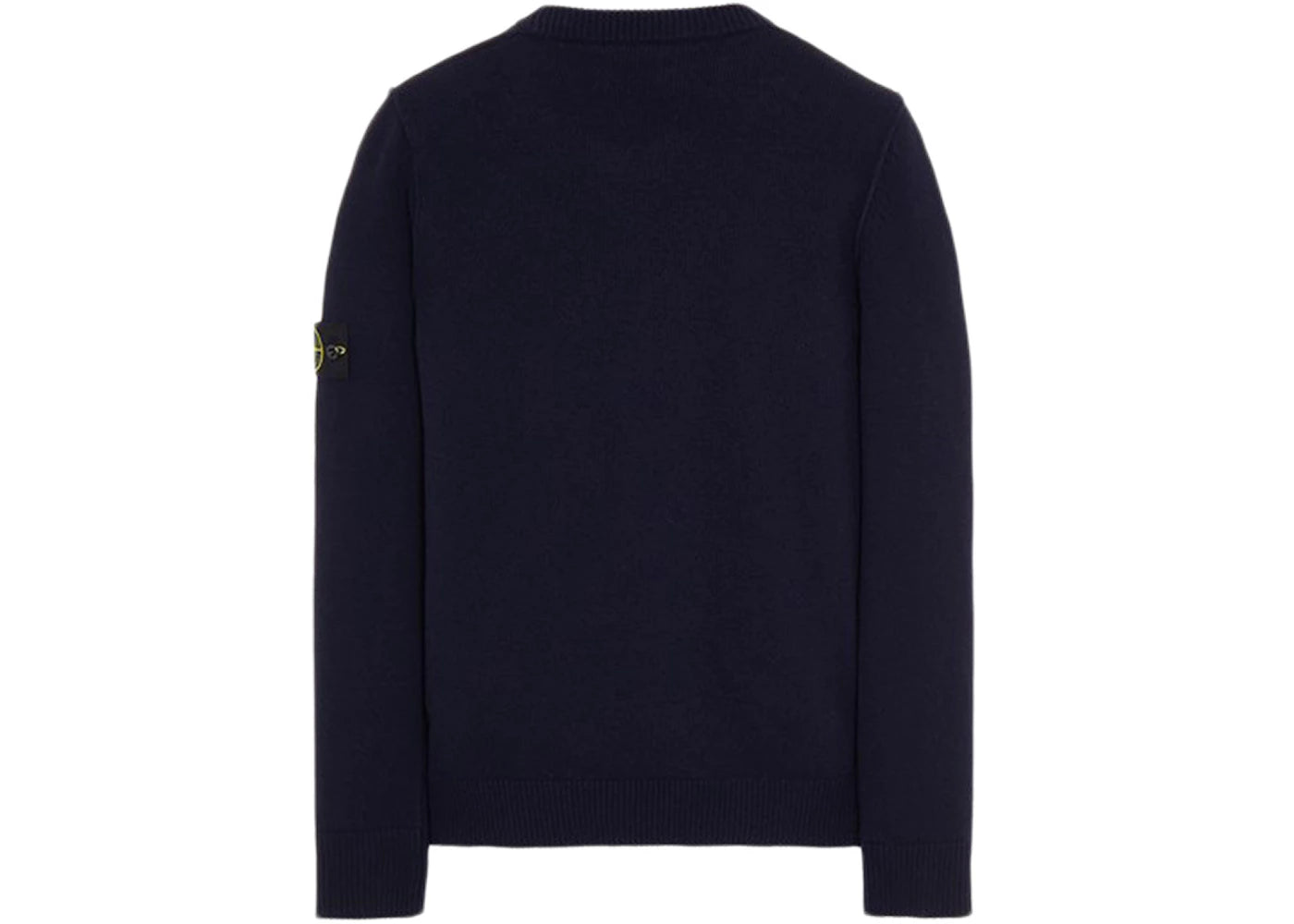 Stone Island 508A3 Stockinette Stitch Lambswool Knitted Sweater Blue