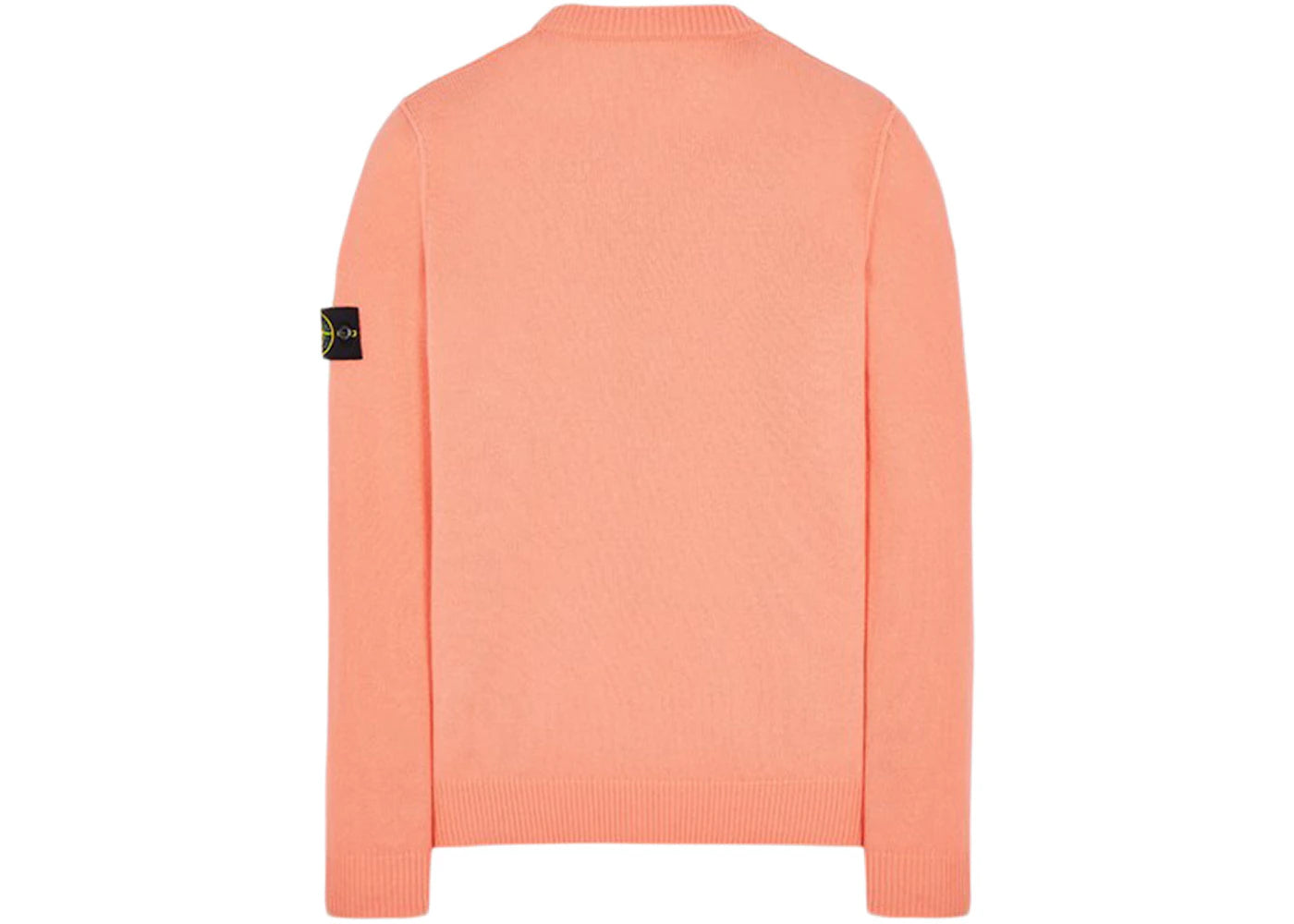 Stone Island 508A3 Stockinette Stitch Lambswool Knitted Sweater Peach