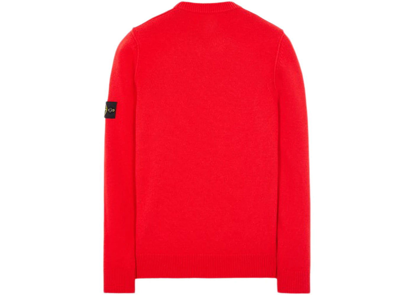 Stone Island 508A3 Stockinette Stitch Lambswool Knitted Sweater Red