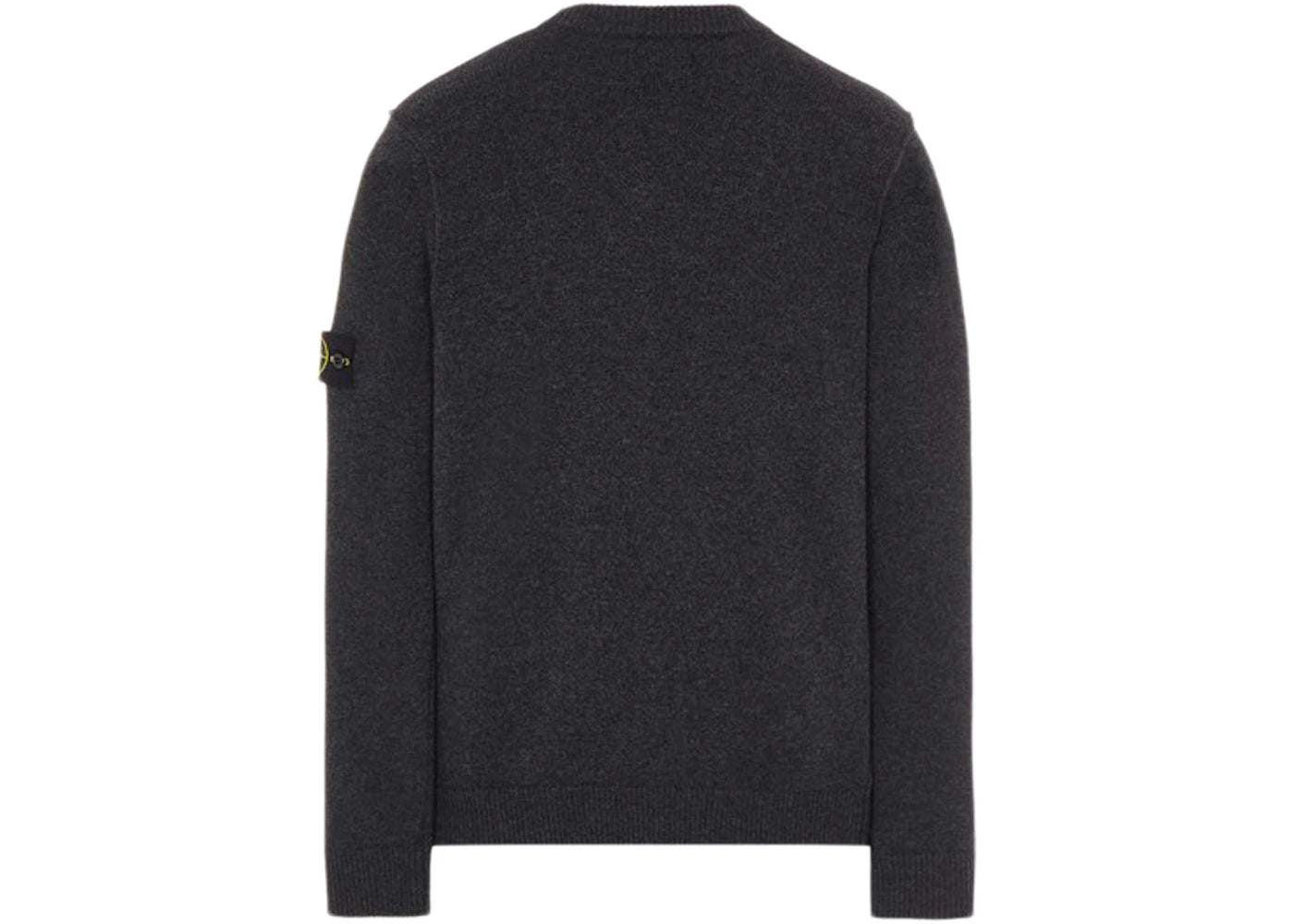 Stone Island 508A3 Stockinette Stitch Lambswool Knitted Sweater Steel Grey
