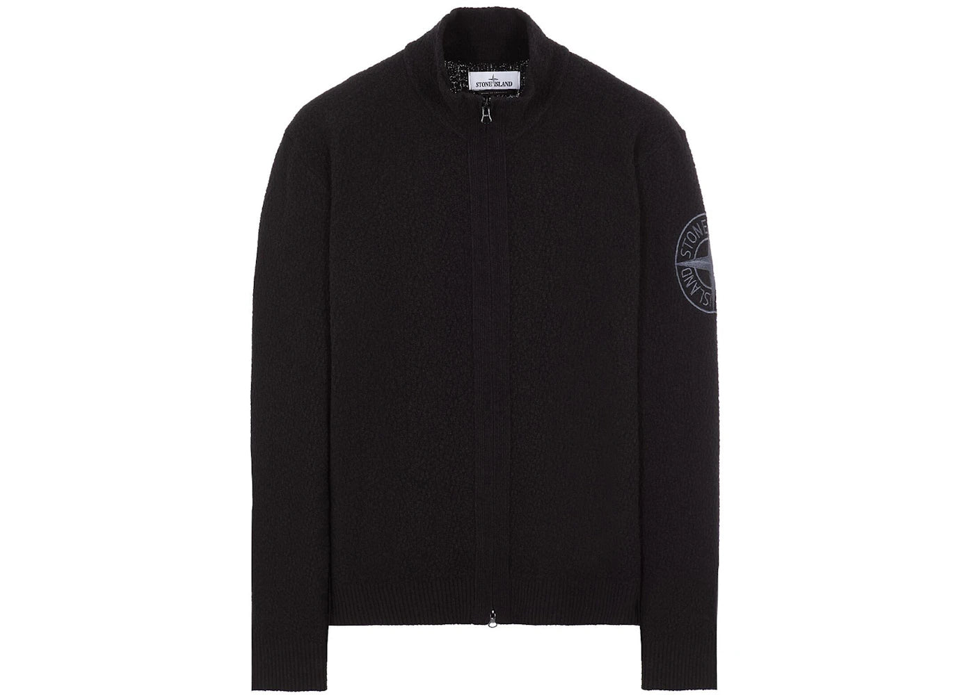 Stone Island 531B5 Cotton/Nylon Terry Cardigan Black