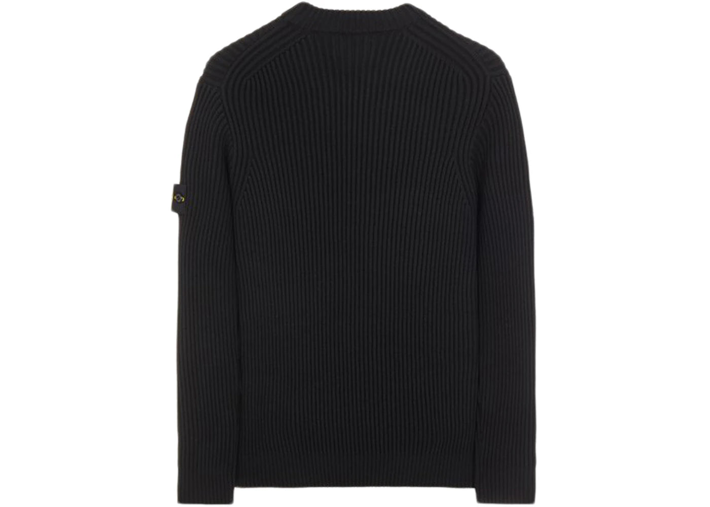 Stone Island 538C2 Full Rib Wool Knitted Sweater Black