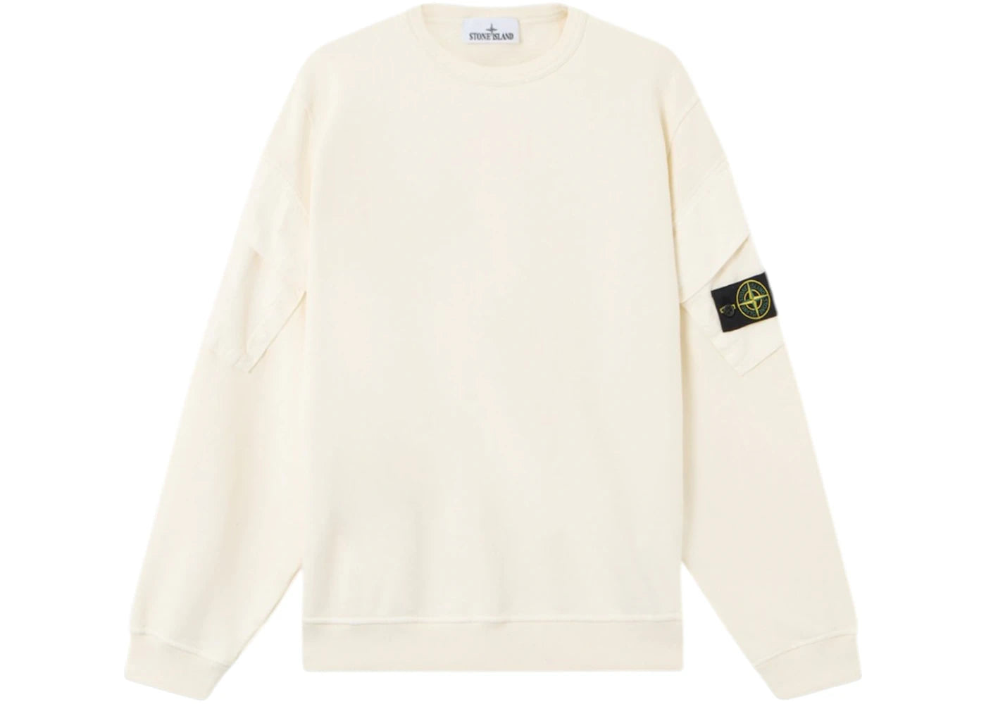 Stone Island 6100008 Brushed Organic Cotton Fleece Sweatshirt Ivory