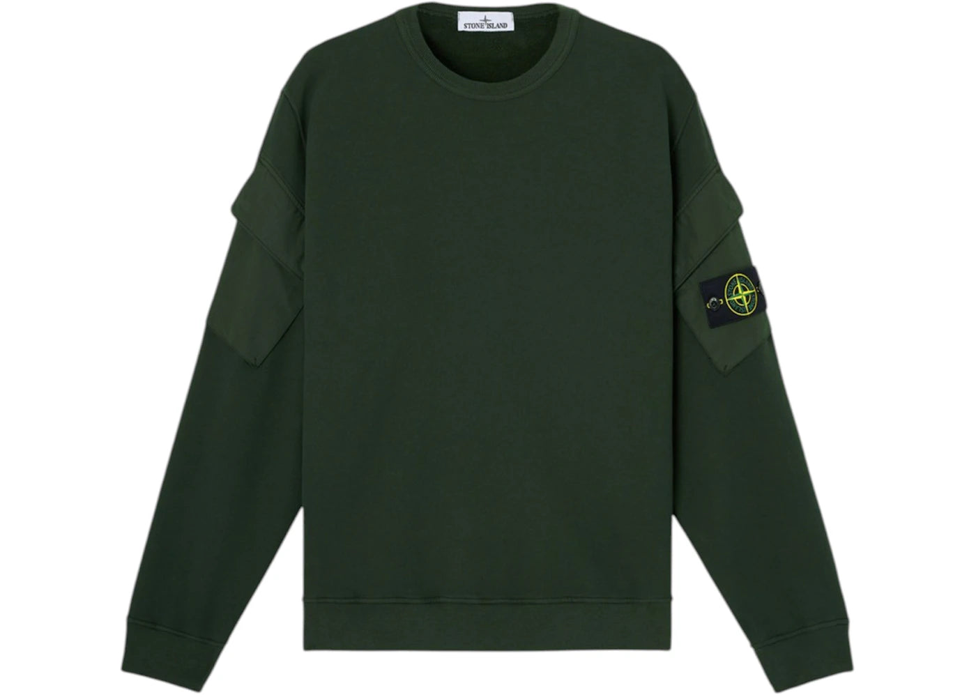 Stone Island 6100008 Brushed Organic Cotton Fleece Sweatshirt Juniper