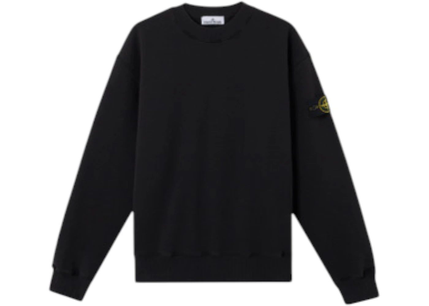 Stone Island 6100021 Heavy Fleece 53% Organic Cotton Crewneck Black