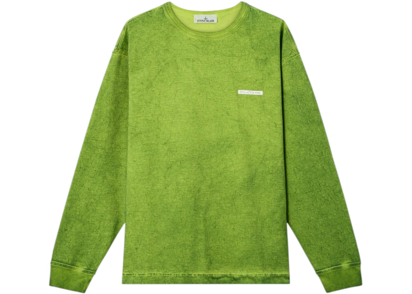 Stone Island 6100024 Compact Organic Cotton Velo Effect L/S Shirt Apple