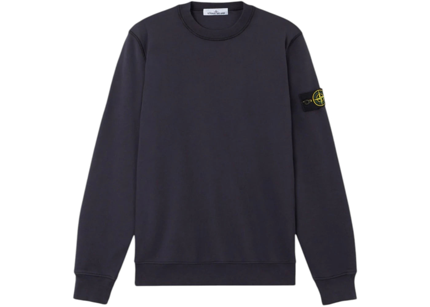 Stone Island 6100060 Organic Cotton Fleece Crewneck Ink Blue