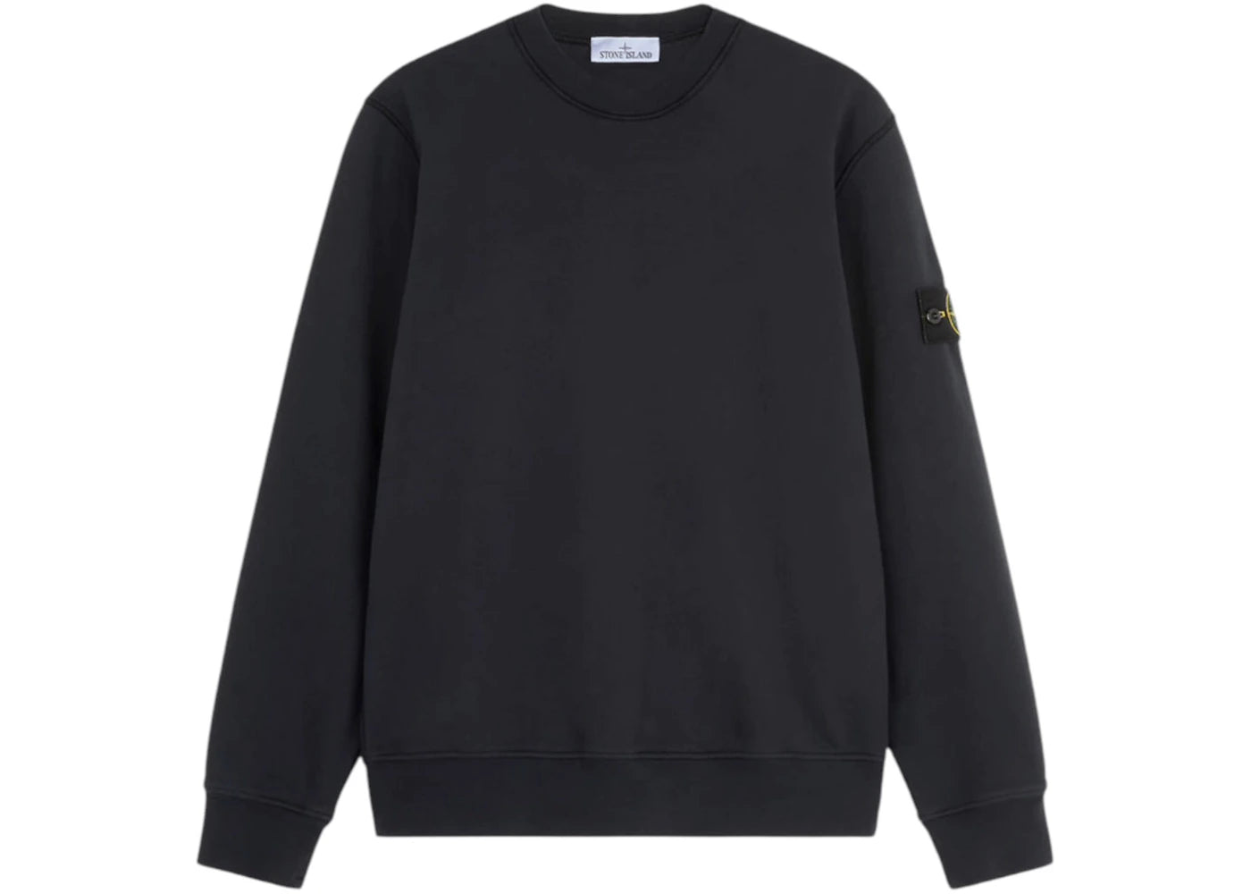Stone Island 6100060 Organic Cotton Fleece Crewneck Navy Blue
