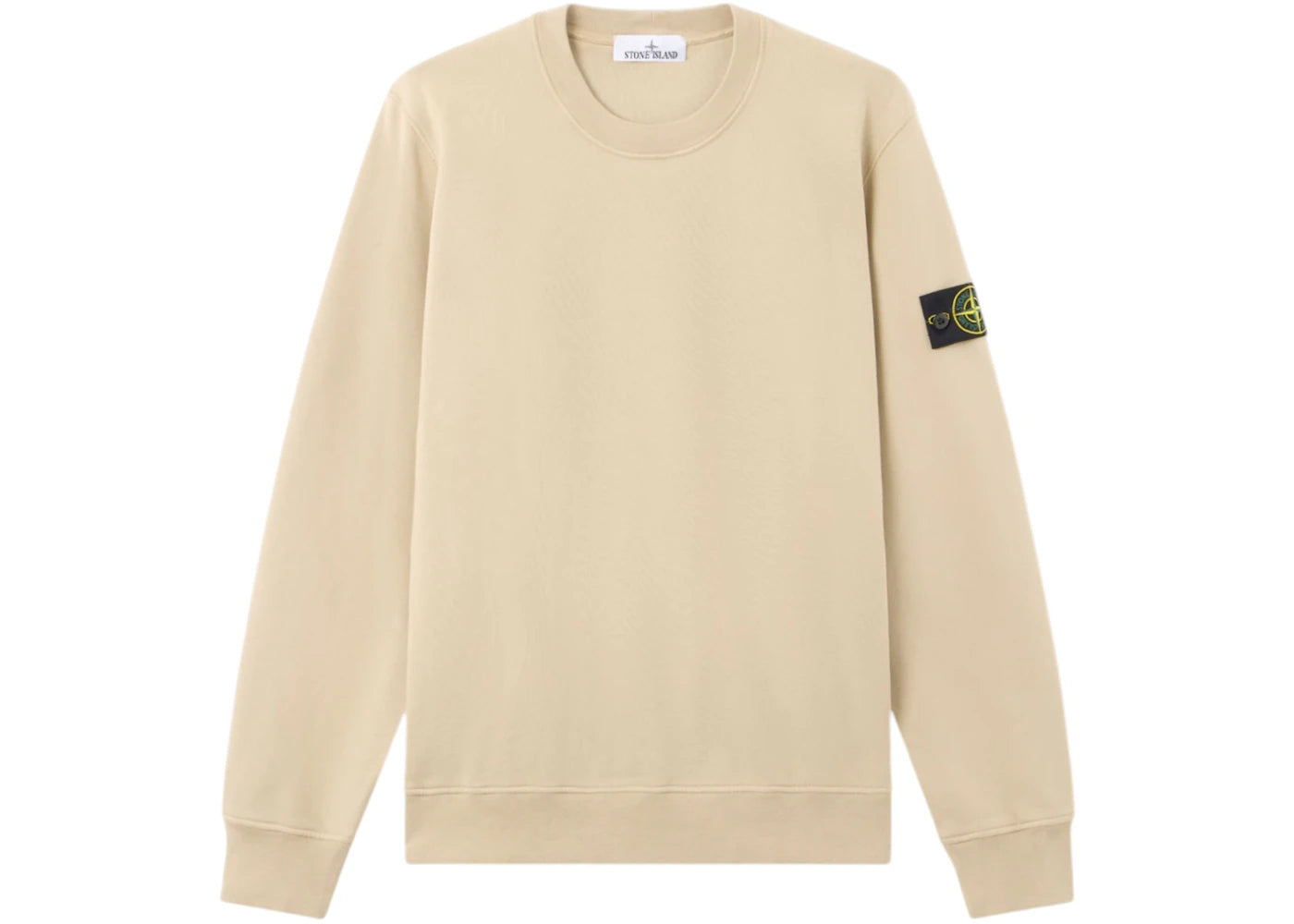 Stone Island 6100060 Organic Cotton Fleece Regular Fit Crewneck Sweatshirt Desert