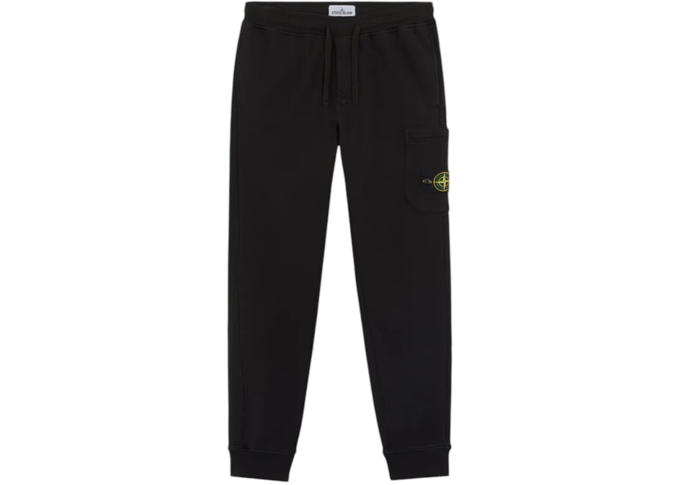 Stone Island 6200010 Organic Cotton Fleece Slim Fit Joggers Black