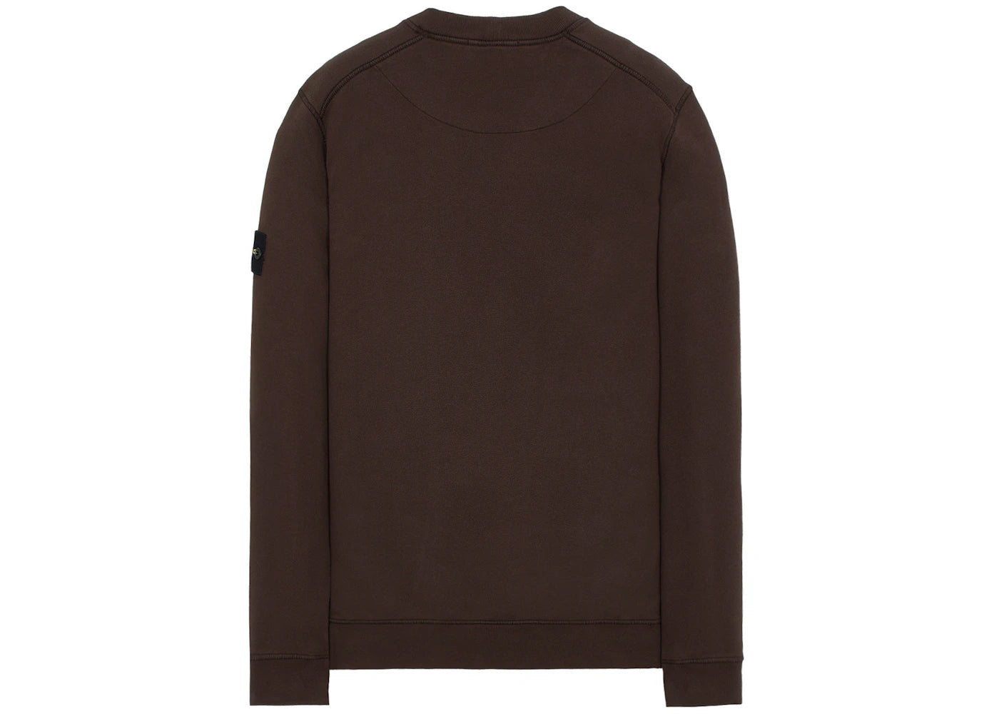 Stone Island 63020 Brushed Cotton Fleece Crewneck Dark Brown