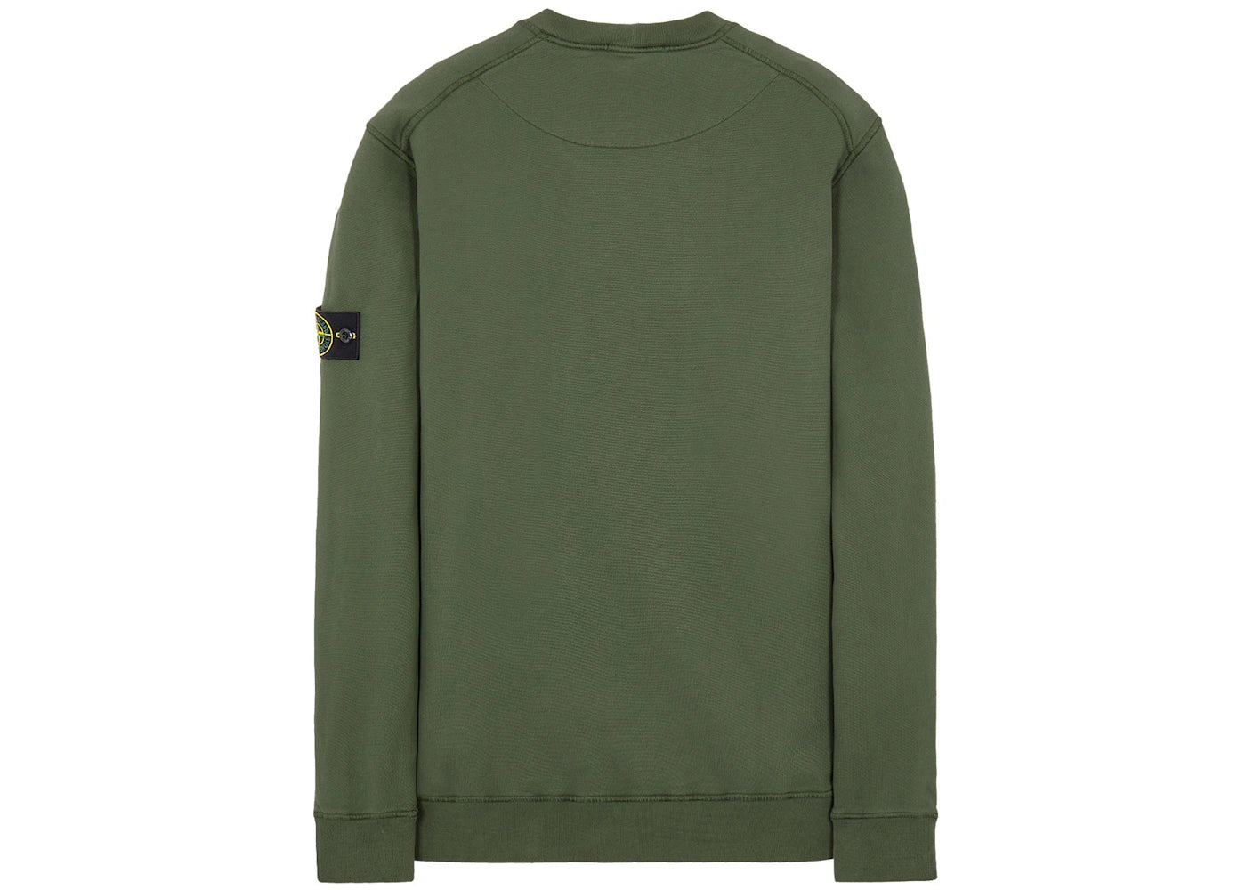 Stone Island 63020 Brushed Cotton Fleece Crewneck Sage
