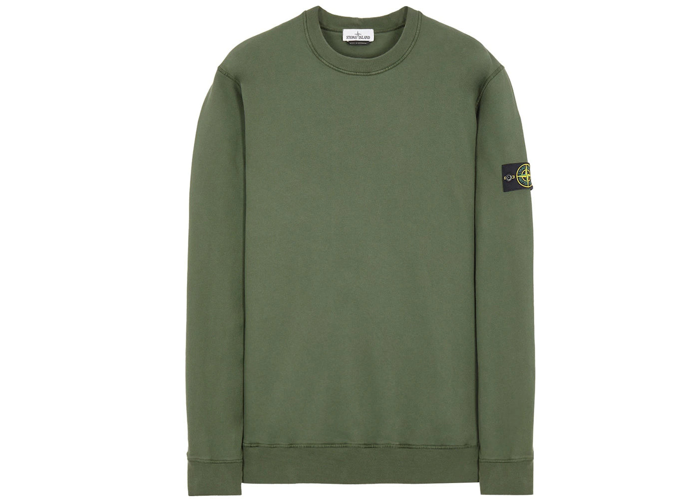 Stone Island 63020 Brushed Cotton Fleece Crewneck Sage