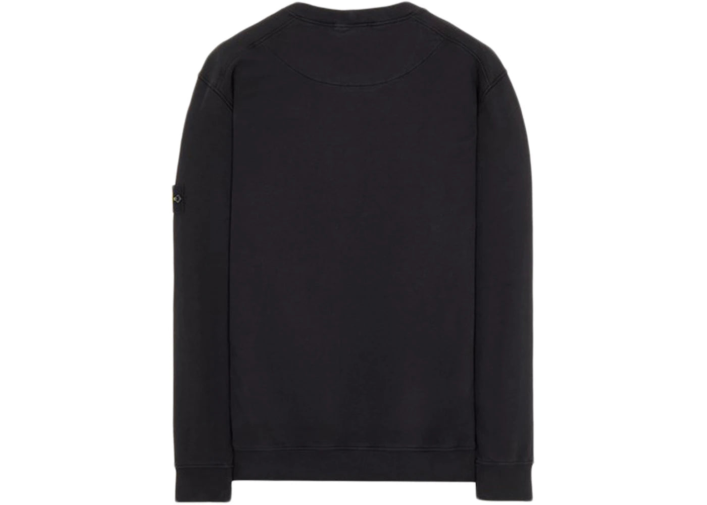 Stone Island 63020 Brushed Cotton Fleece Crewneck Sweater Black