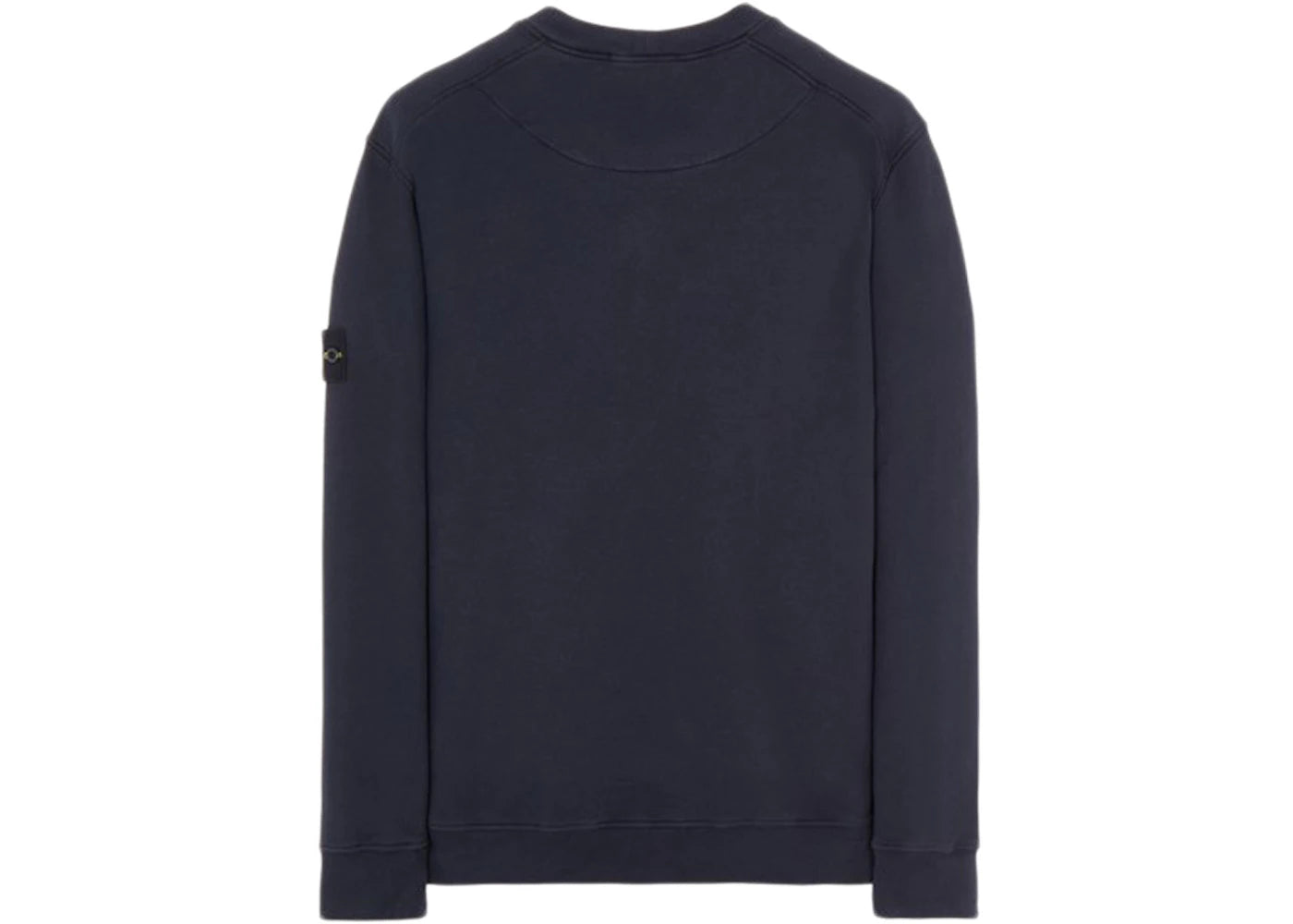 Stone Island 63020 Brushed Cotton Fleece Crewneck Sweater Blue