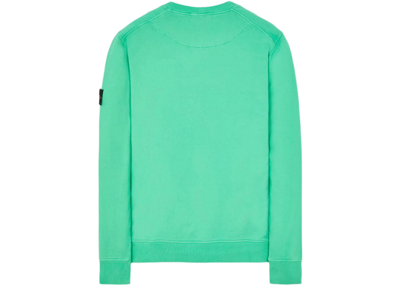 Stone Island 63020 Brushed Cotton Fleece Crewneck Sweater Light Green