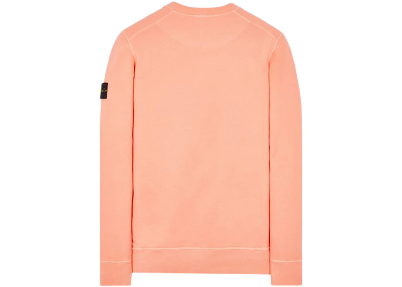 Stone Island 63020 Brushed Cotton Fleece Crewneck Sweater Peach