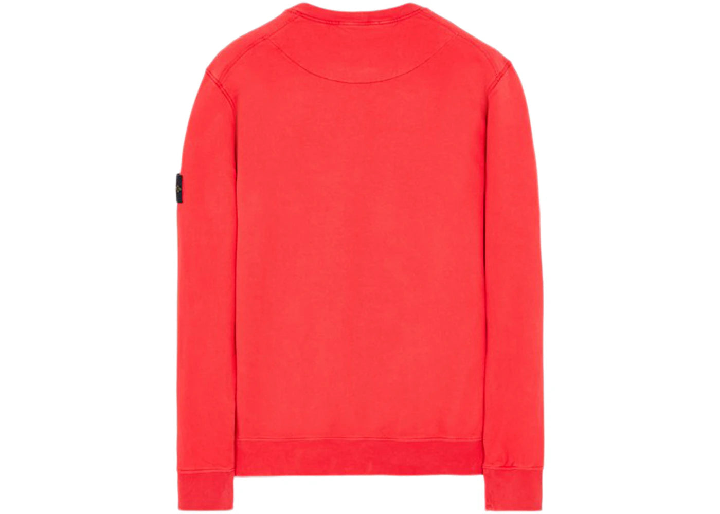 Stone Island 63020 Brushed Cotton Fleece Crewneck Sweater Red