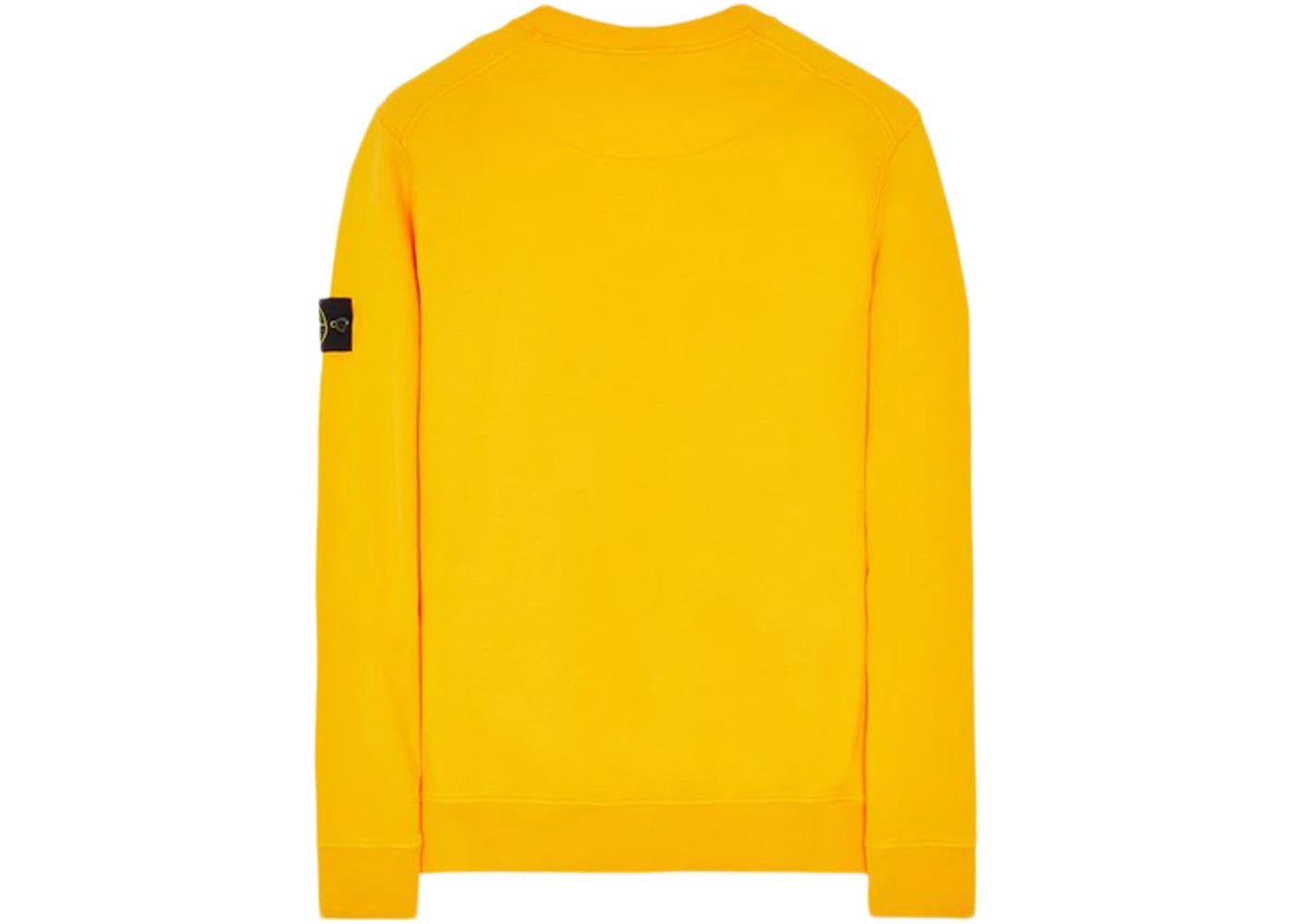 Stone Island 63020 Brushed Cotton Fleece Crewneck Sweater Yellow