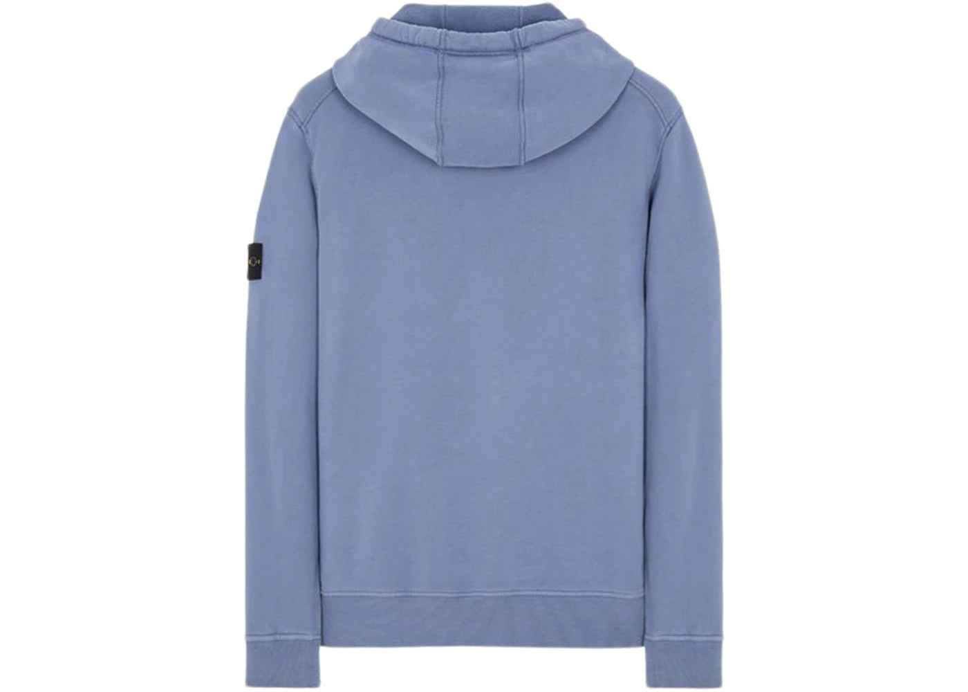 Stone Island 64120 Brushed Cotton Fleece Hooded Sweater Avio Blue