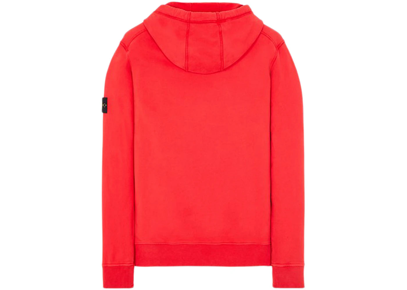 Stone Island 64120 Brushed Cotton Fleece Hooded Sweater Red