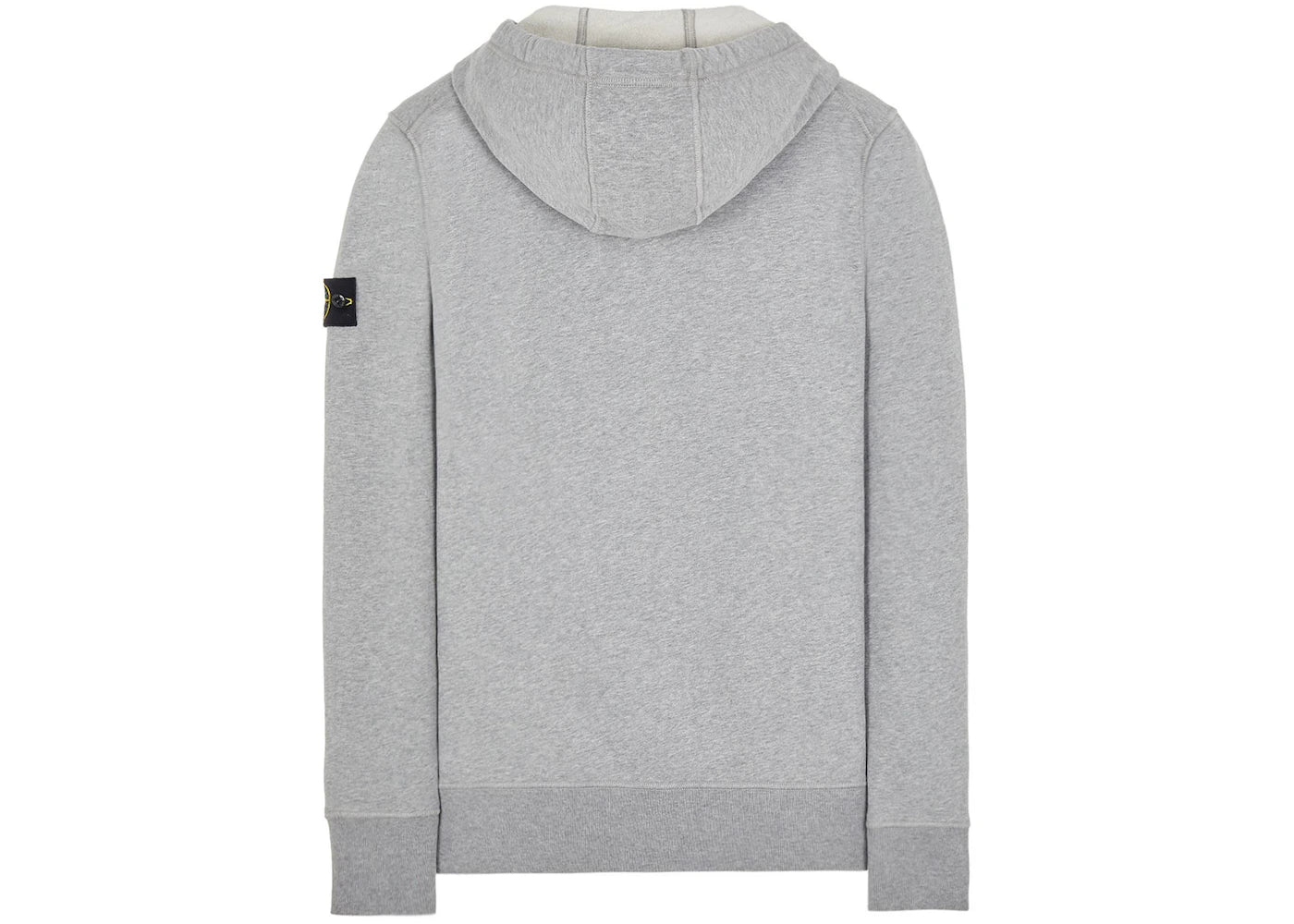 Stone Island 64220 Brushed Cotton Fleece Zip Up Hooded Sweatshirt Dust