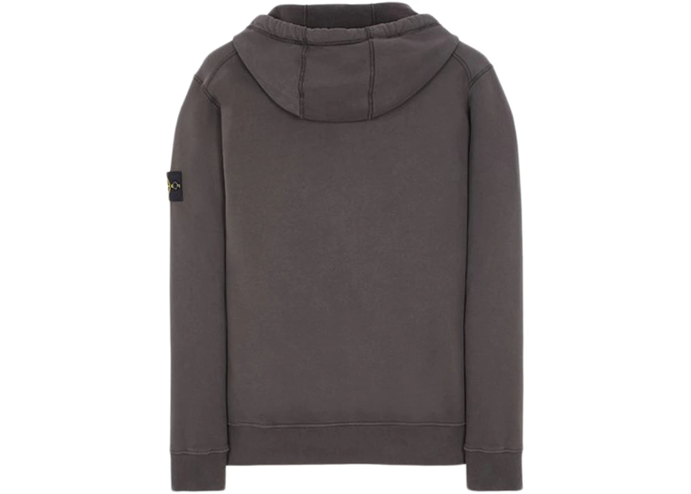 Stone Island 64220 Brushed Cotton Fleece Zip Up Hooded Sweatshirt Steel Grey