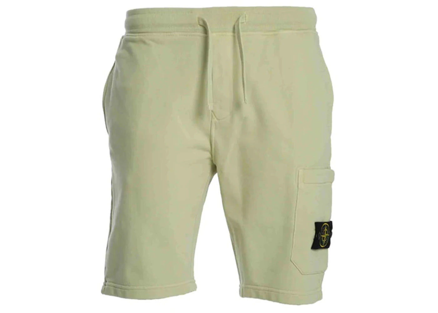 Stone Island 64651 Cotton Fleece Garment Dyed Shorts Light Green