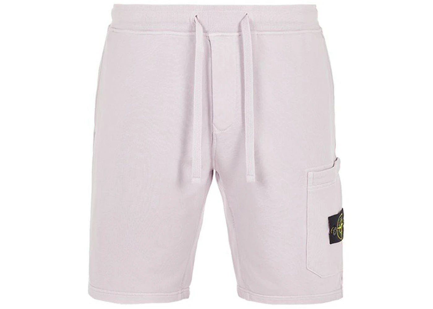 Stone Island 64651 Cotton Fleece Garment Dyed Shorts White