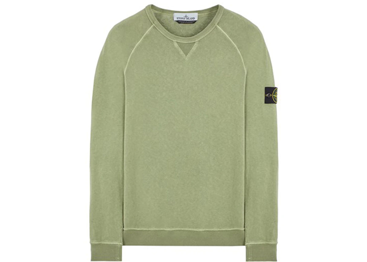 Stone Island 66360 Old Treatment Sweater Sage Green