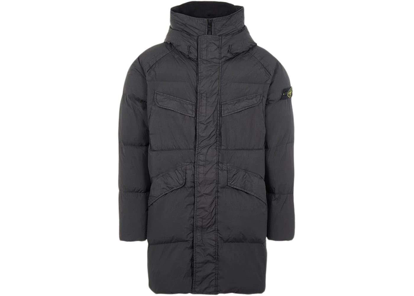 Stone Island 70123 Garment Dyed Crinkle Reps NY Down-TC Coat Black