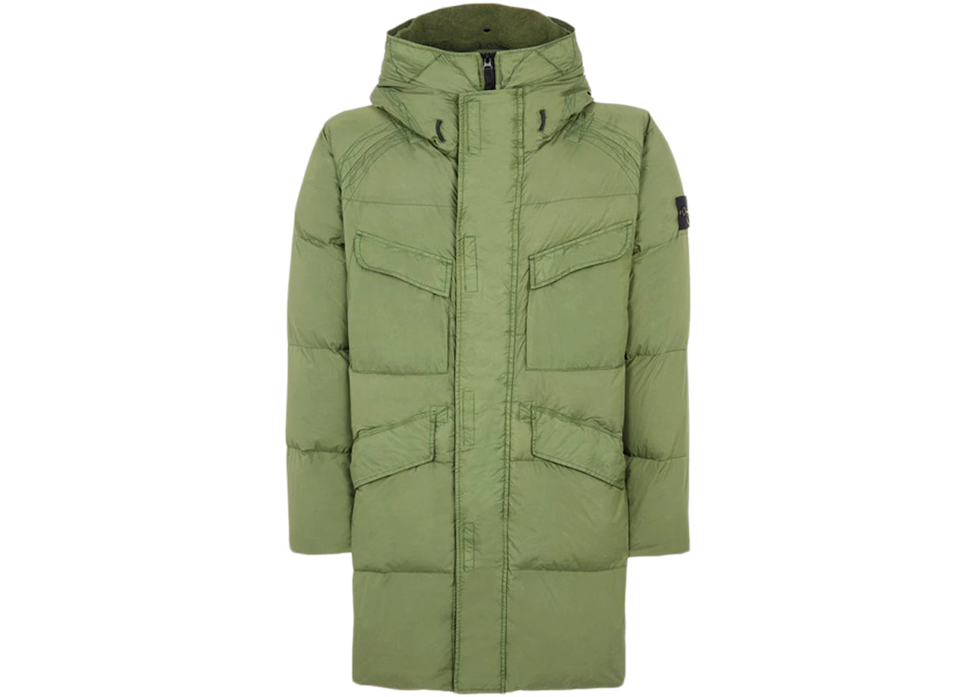 Stone Island 70123 Garment Dyed Crinkle Reps NY Down-TC Coat Olive Green