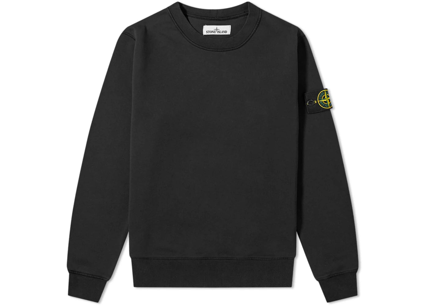 Stone Island 72156 Garment Dyed Cotton Crewneck Black