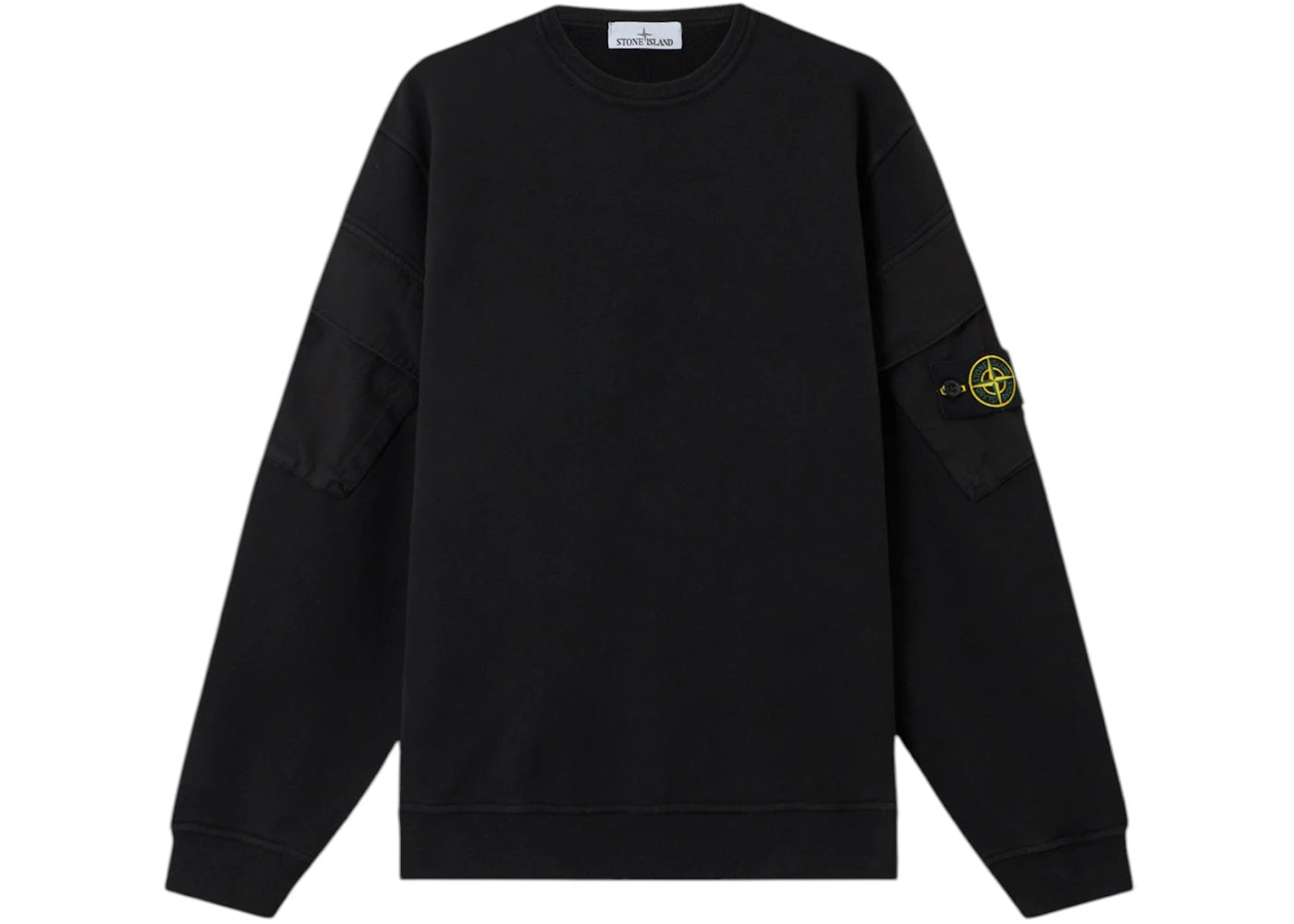Stone Island Brushed Organic Cotton Fleece 6100008 Sweatshirt Black